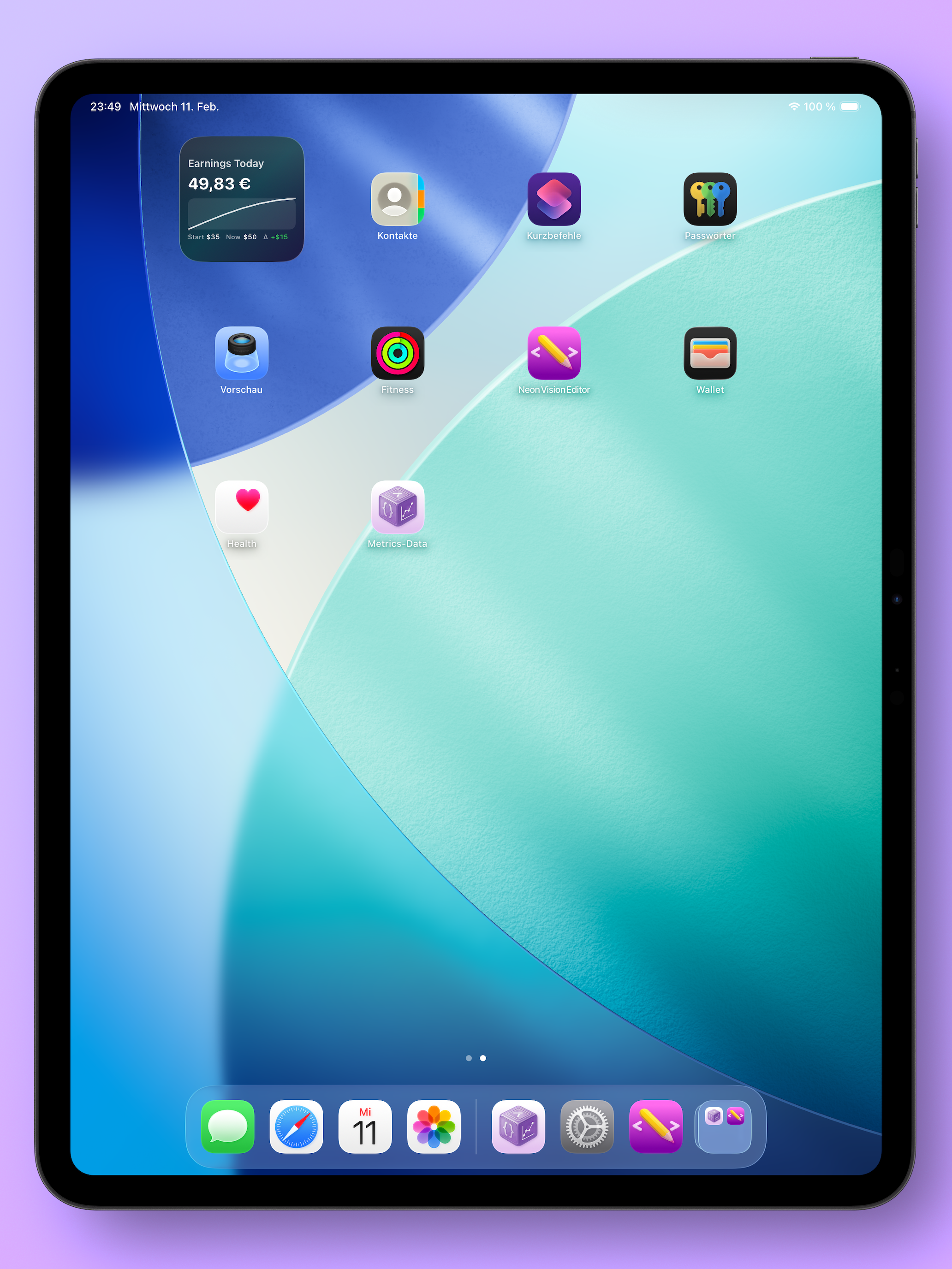 Metric Data screenshot